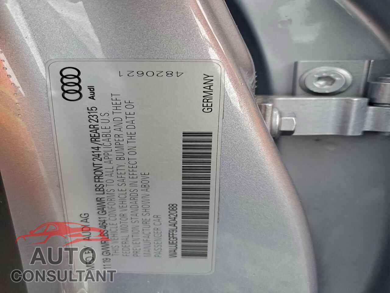 AUDI A3 2020 - WAUJEGFF9LA042088