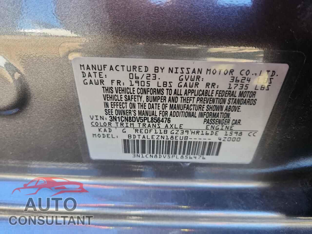 NISSAN VERSA 2023 - 3N1CN8DV5PL856476