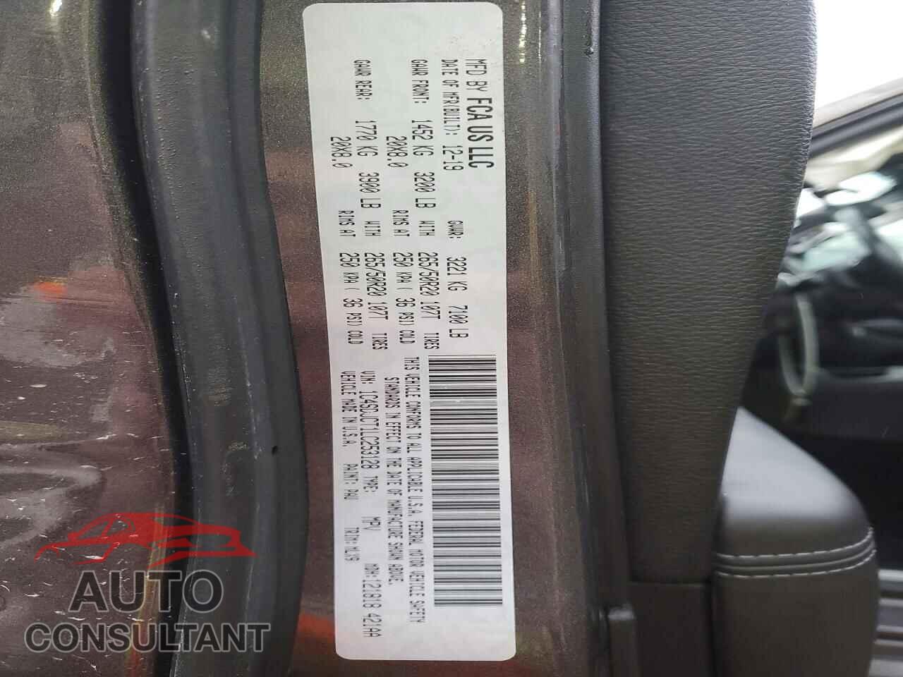 DODGE DURANGO 2020 - 1C4SDJCT1LC253128