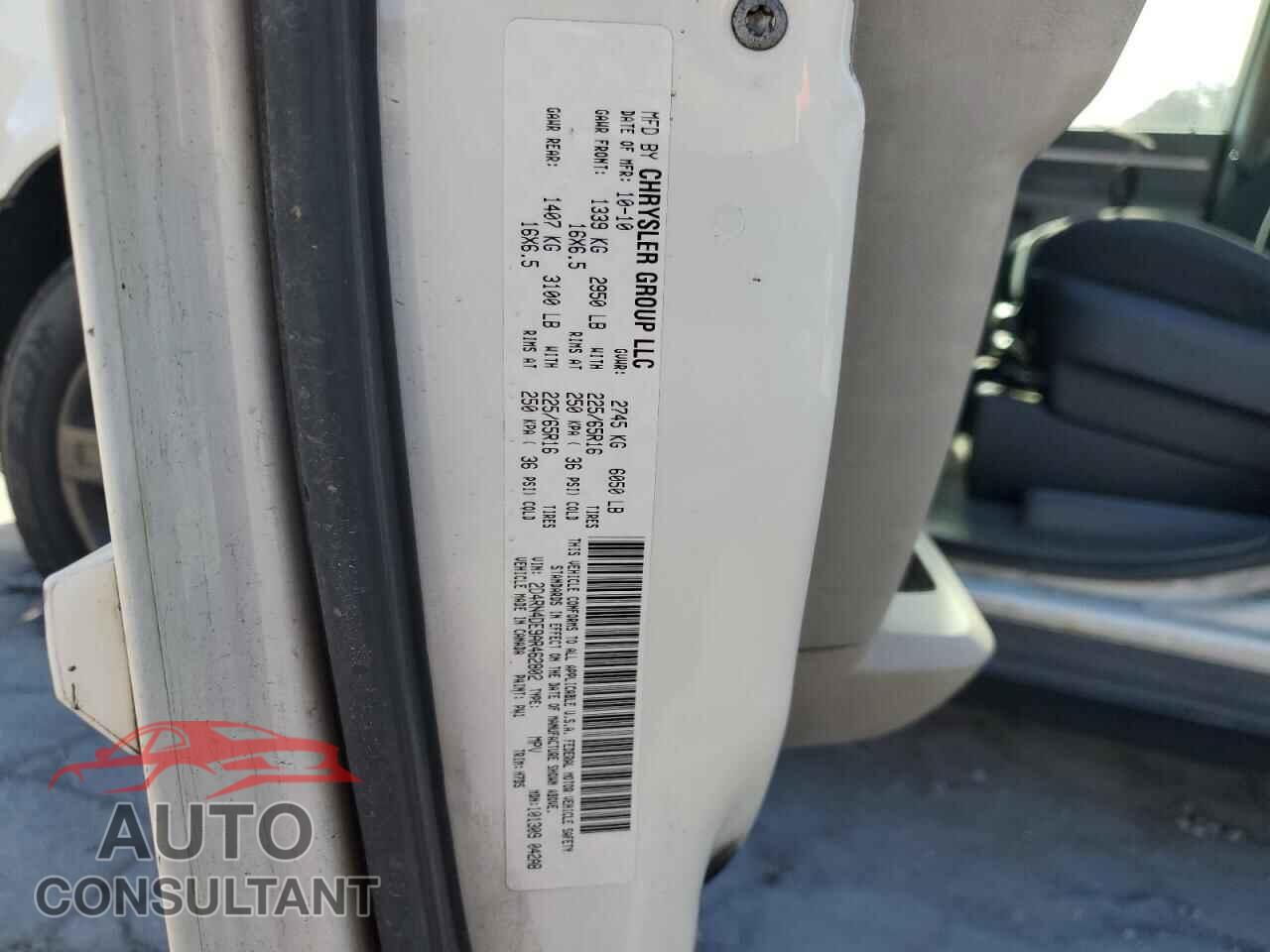DODGE CARAVAN 2010 - 2D4RN4DE9AR462802