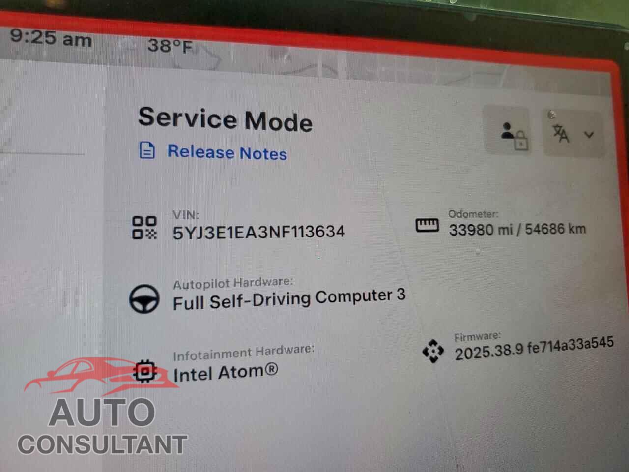 TESLA MODEL 3 2022 - 5YJ3E1EA3NF113634