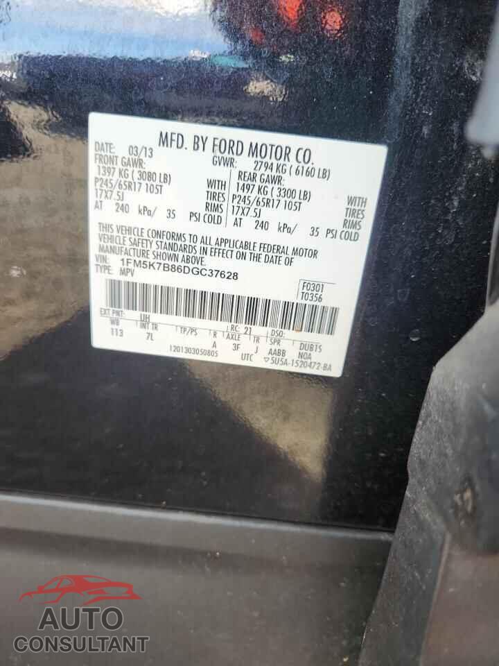 FORD EXPLORER 2013 - 1FM5K7B86DGC37628