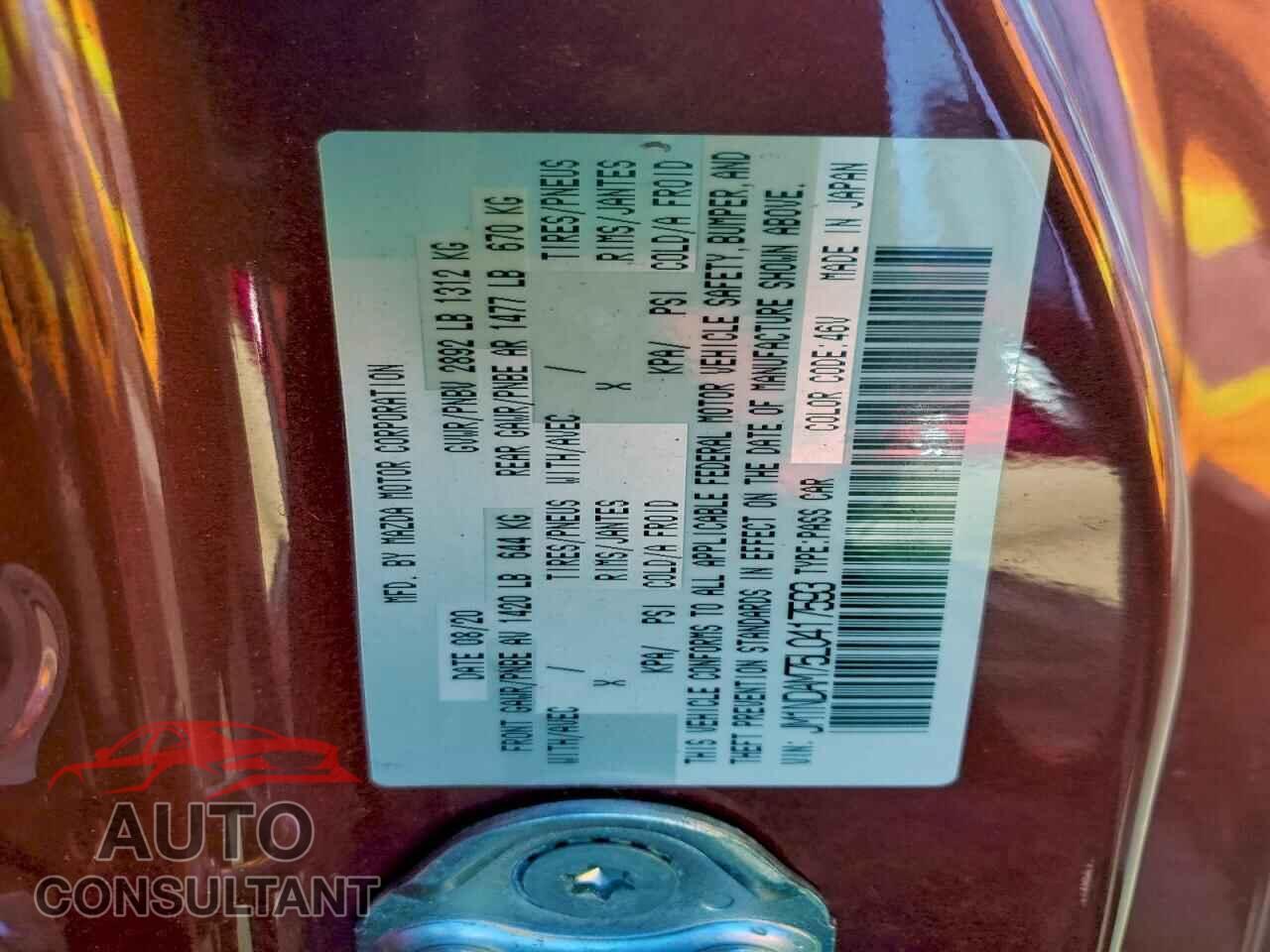 MAZDA MX5 2020 - JM1NDAM75L0417593