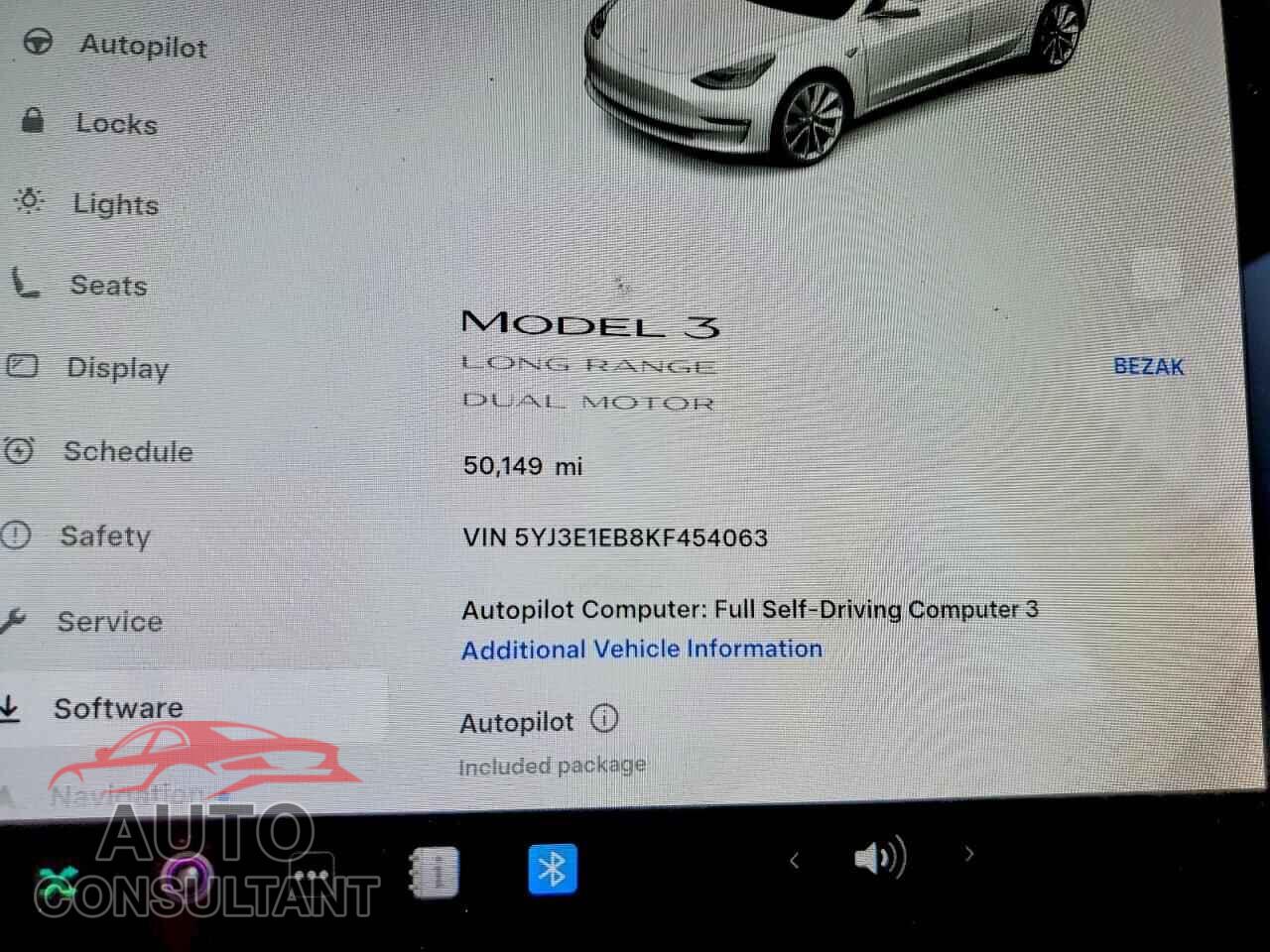 TESLA MODEL 3 2019 - 5YJ3E1EB8KF454063