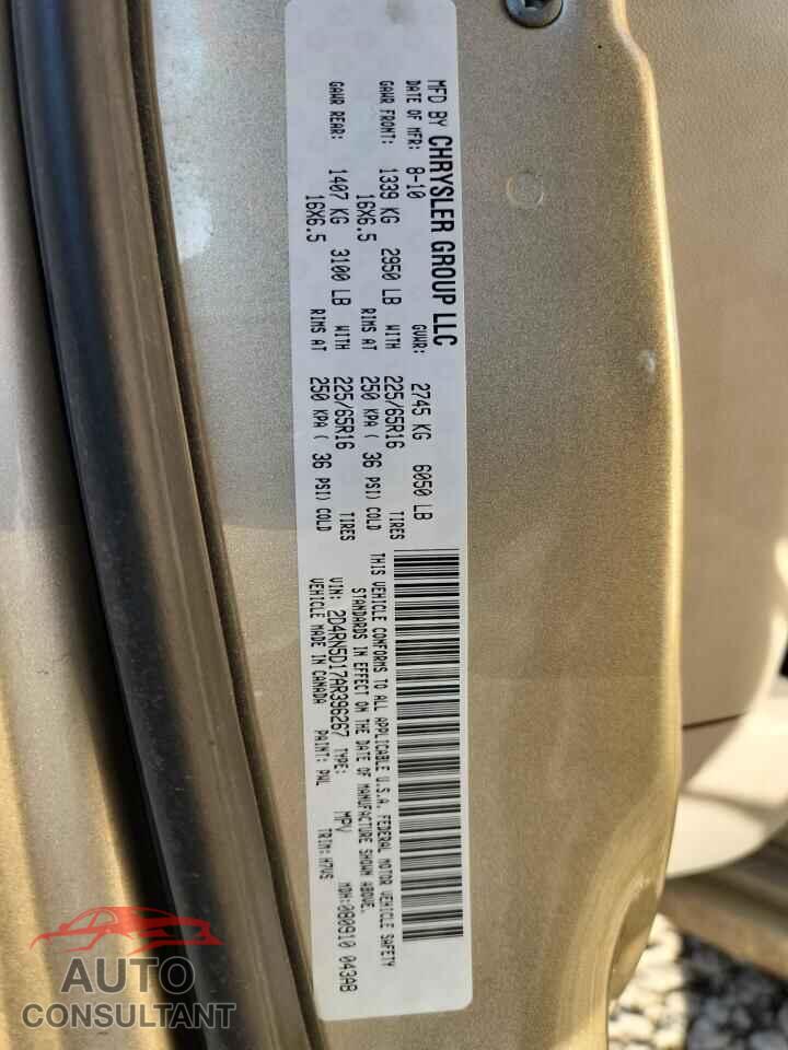 DODGE CARAVAN 2010 - 2D4RN5D17AR396267
