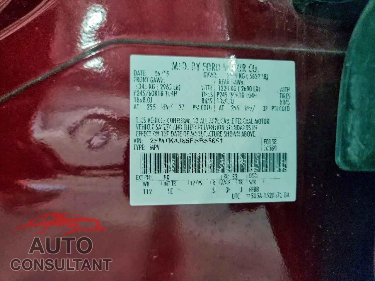 FORD EDGE 2015 - 2FMTK4J85FBB55651