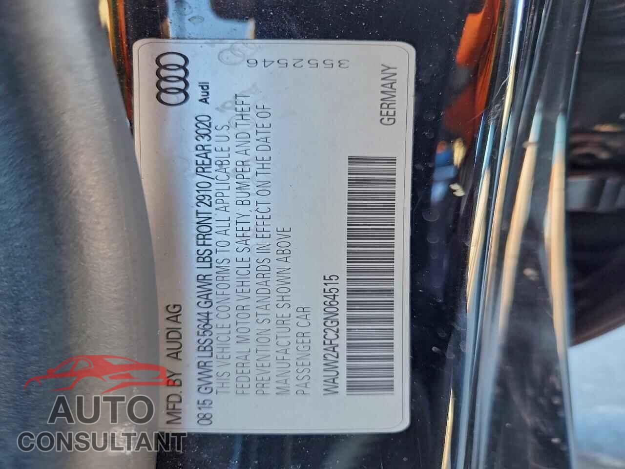 AUDI S7/RS7 2016 - WAUW2AFC2GN064515