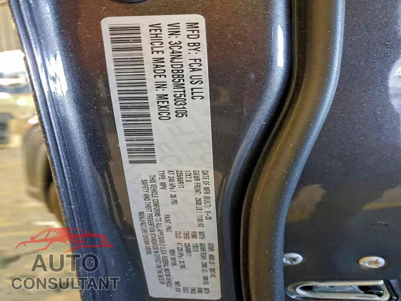 JEEP COMPASS 2021 - 3C4NJDBB5MT503105