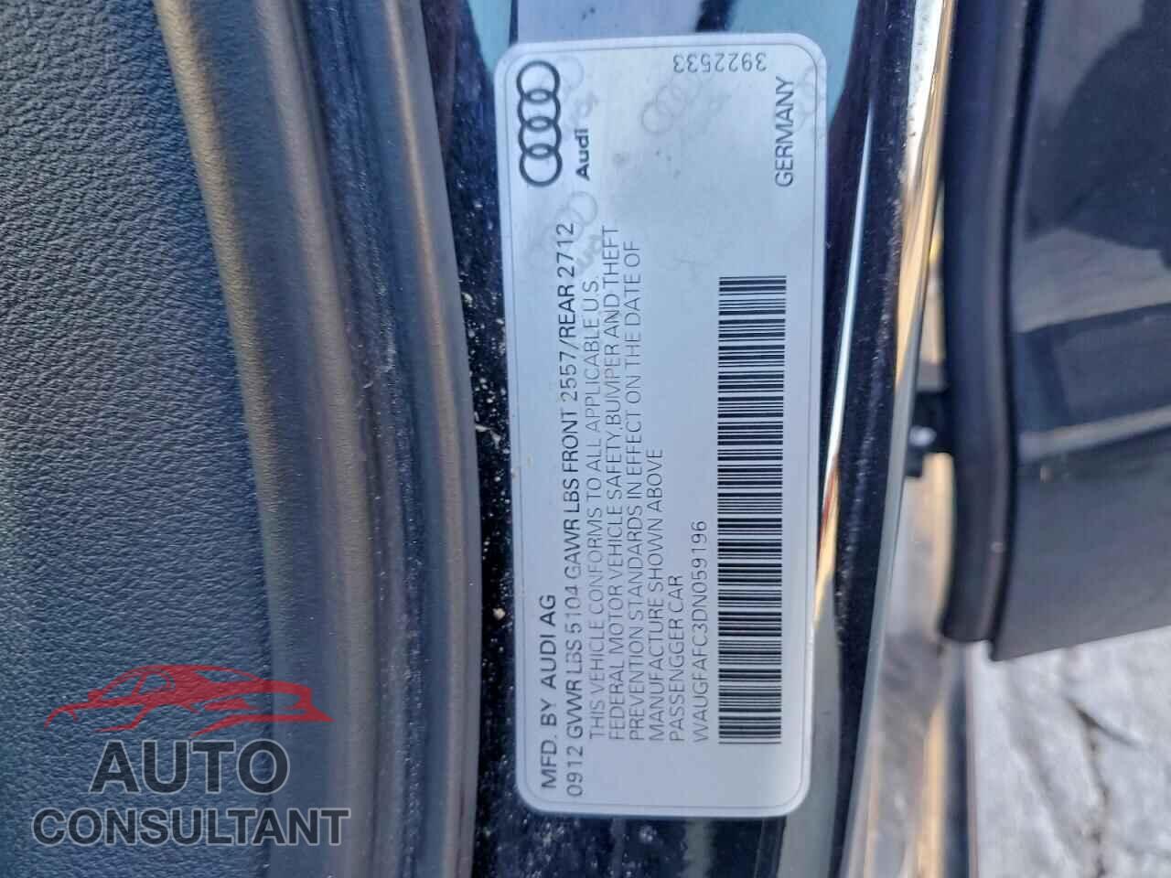 AUDI A6 2013 - WAUGFAFC3DN059196