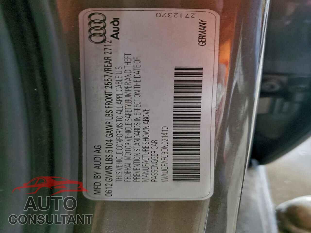 AUDI A6 2013 - WAUGFAFC9DN021410
