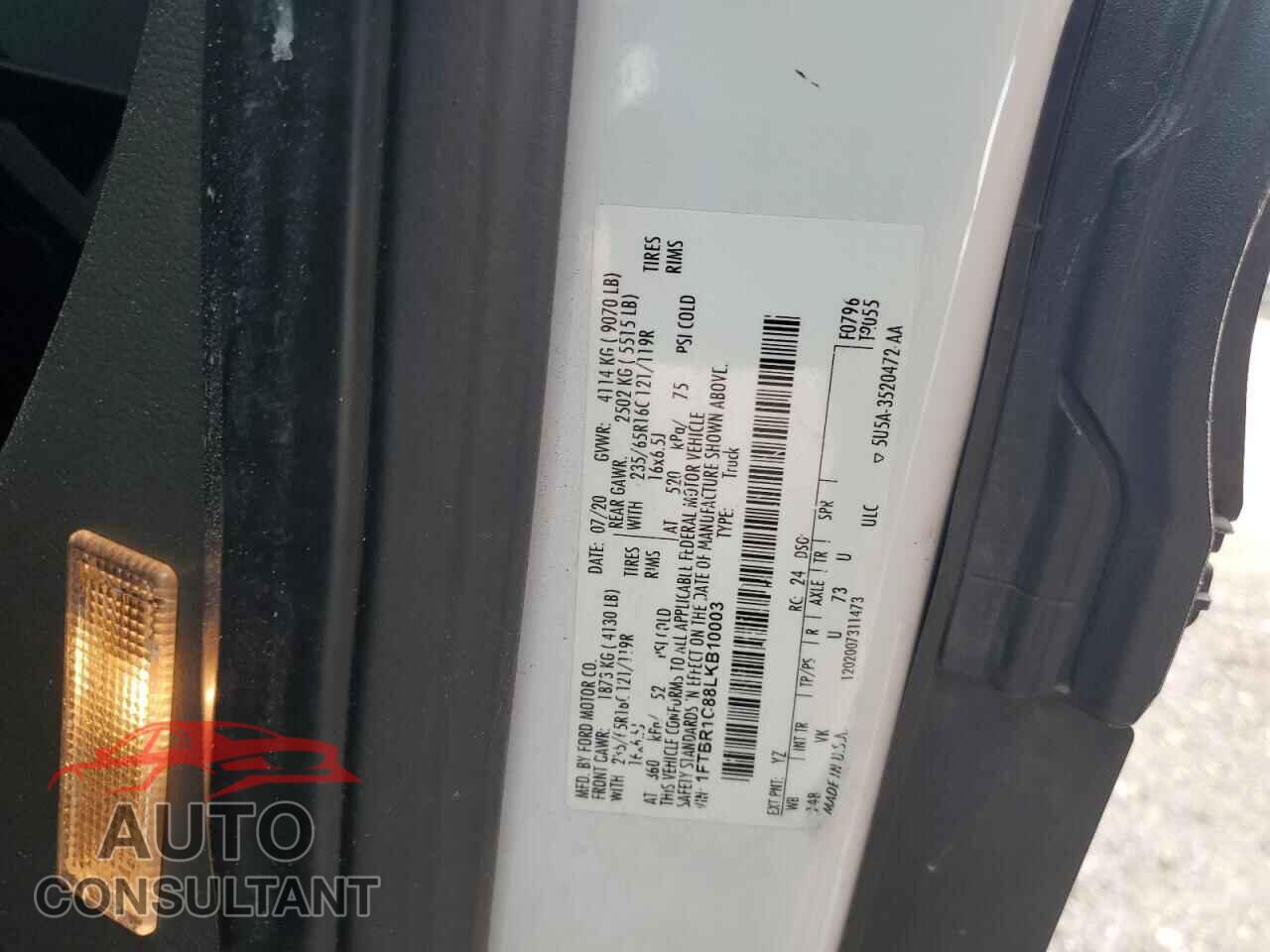 FORD TRANSIT 2020 - 1FTBR1C88LKB10003