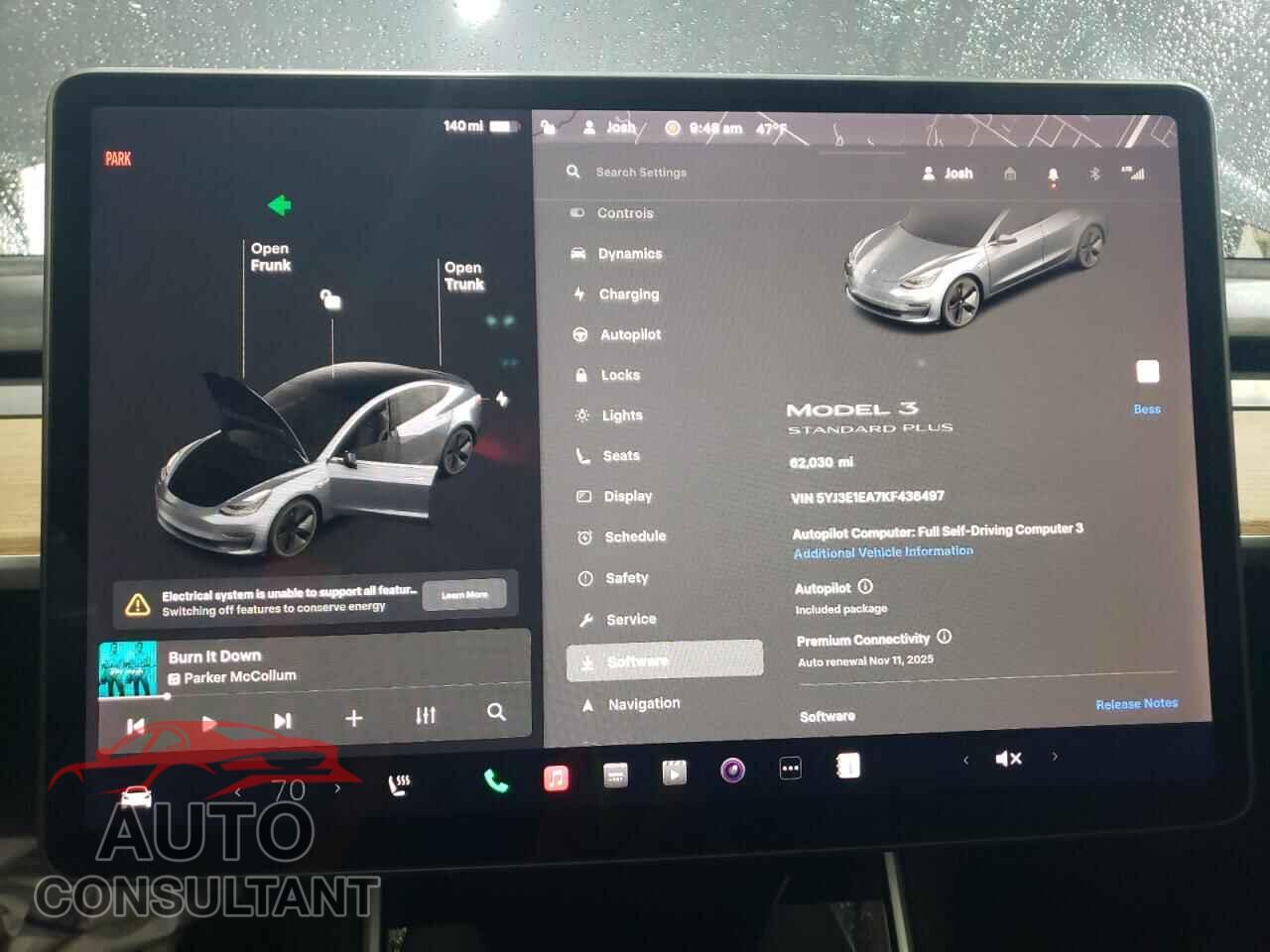 TESLA MODEL 3 2019 - 5YJ3E1EA7KF436497