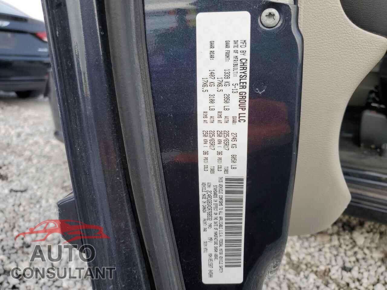 DODGE CARAVAN 2013 - 2C4RDGBGXDR768532