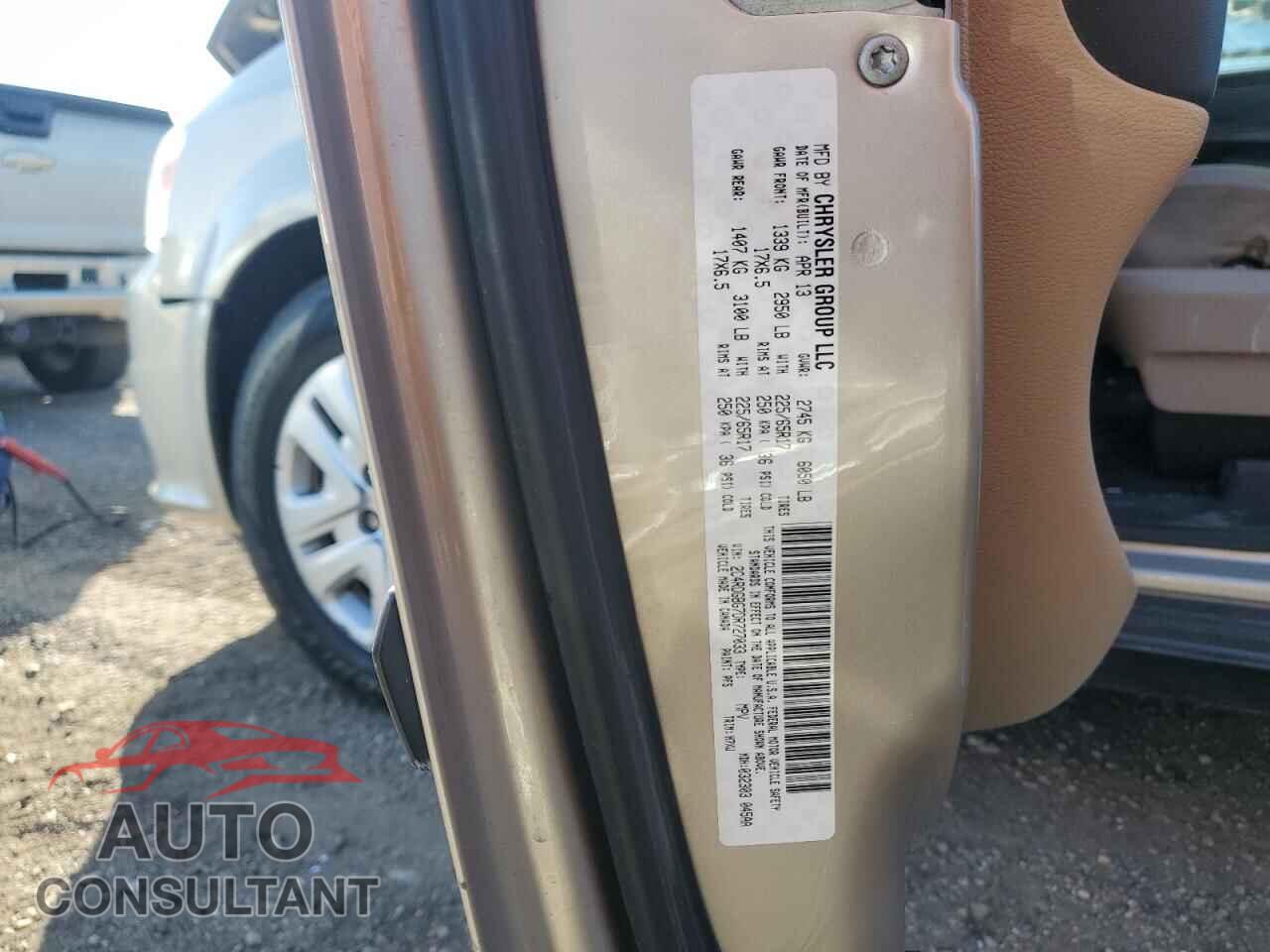 DODGE CARAVAN 2013 - 2C4RDGBG7DR727033