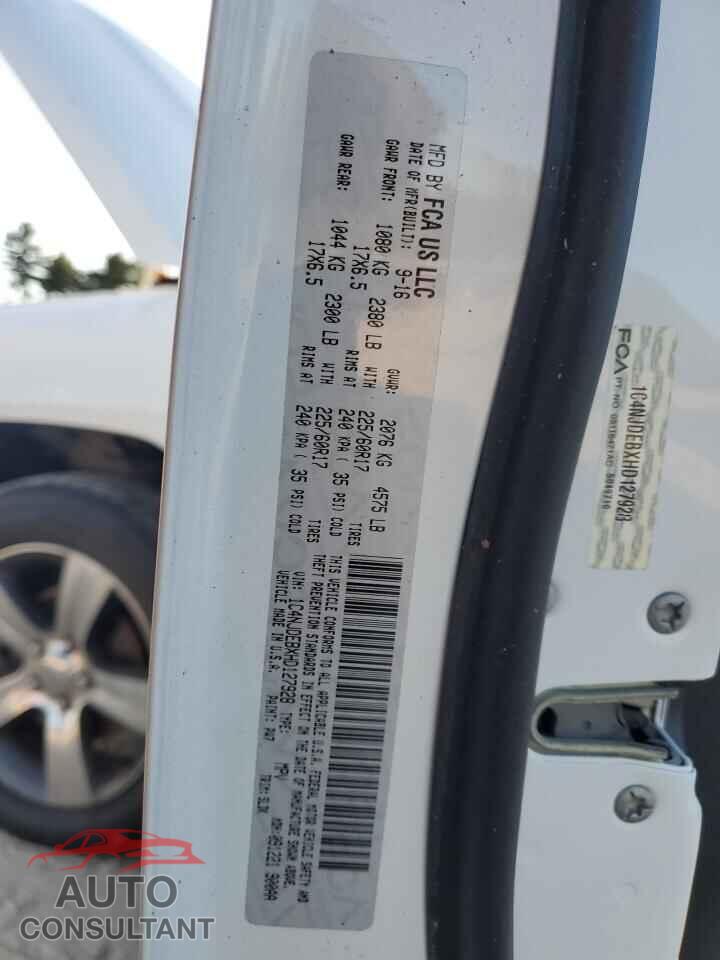 JEEP COMPASS 2017 - 1C4NJDEBXHD127928