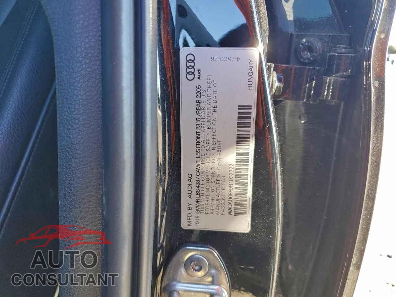AUDI A3 2017 - WAUAUGFF9H1032722