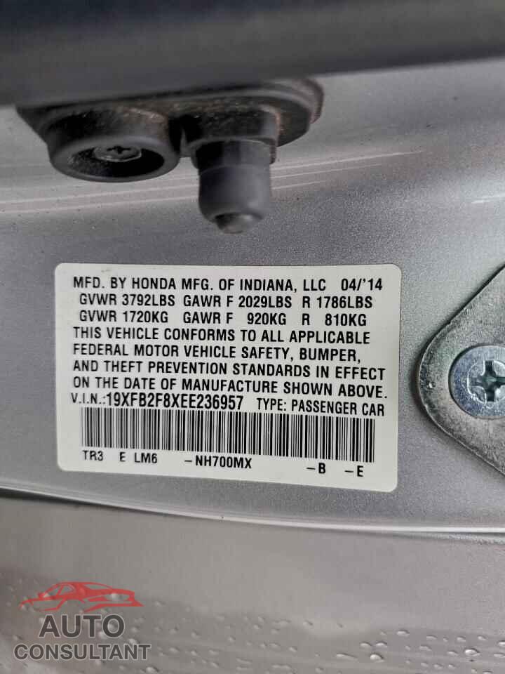 HONDA CIVIC 2014 - 19XFB2F8XEE236957