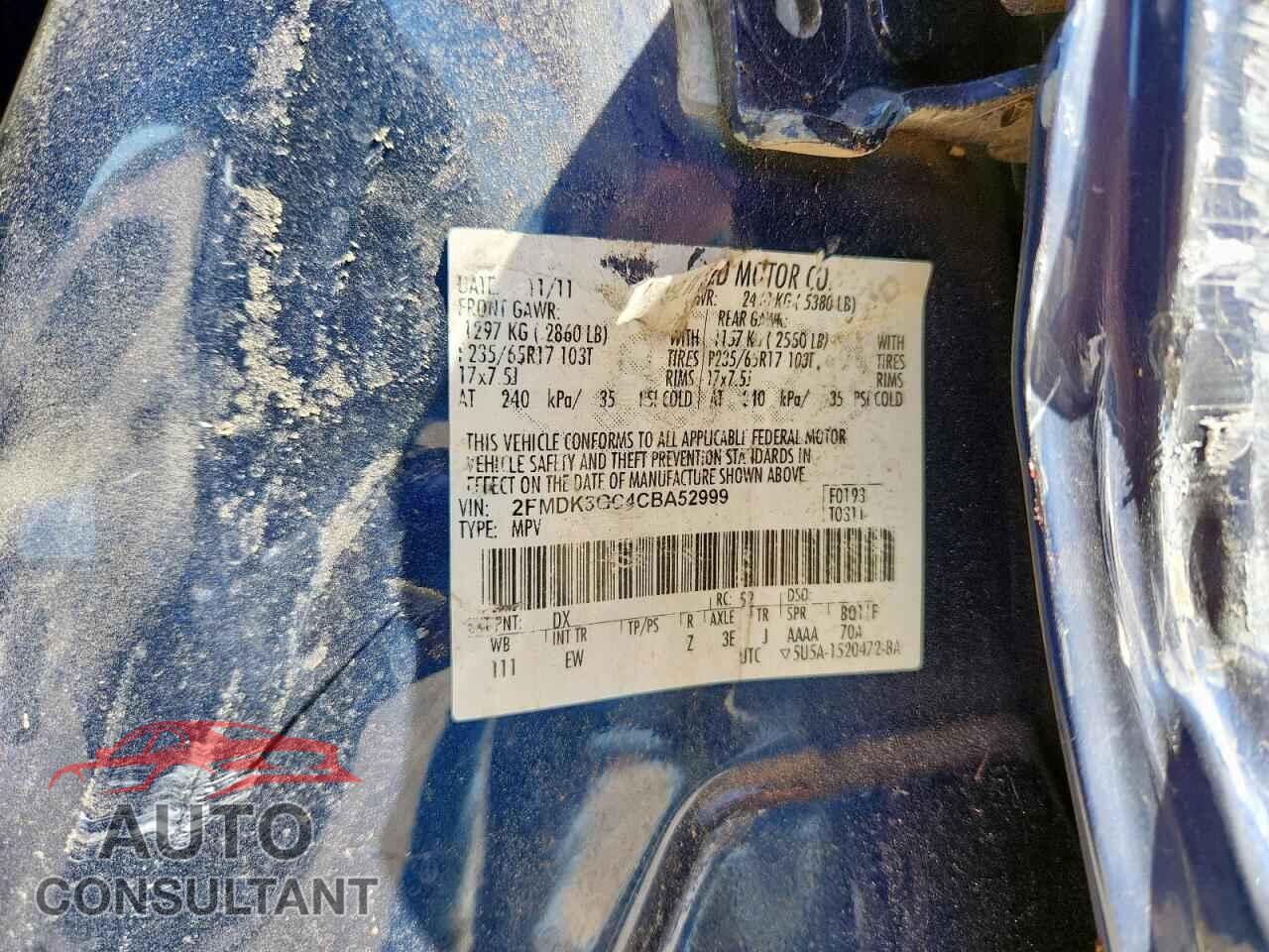 FORD EDGE 2012 - 2FMDK3GC4CBA52999