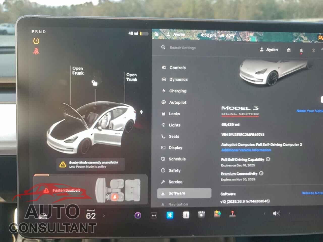 TESLA MODEL 3 2021 - 5YJ3E1EC2MF849741