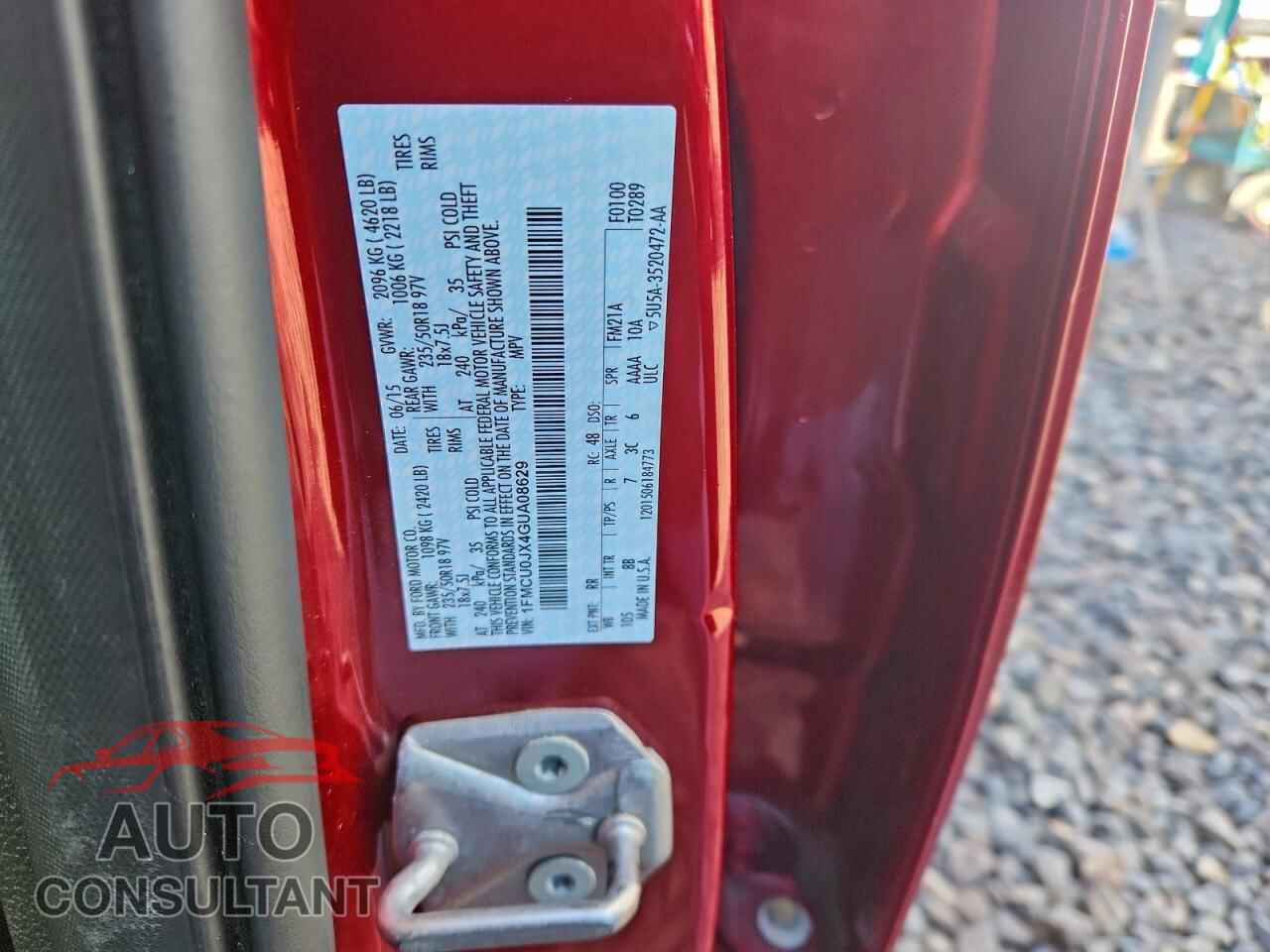 FORD ESCAPE 2016 - 1FMCU0JX4GUA08629