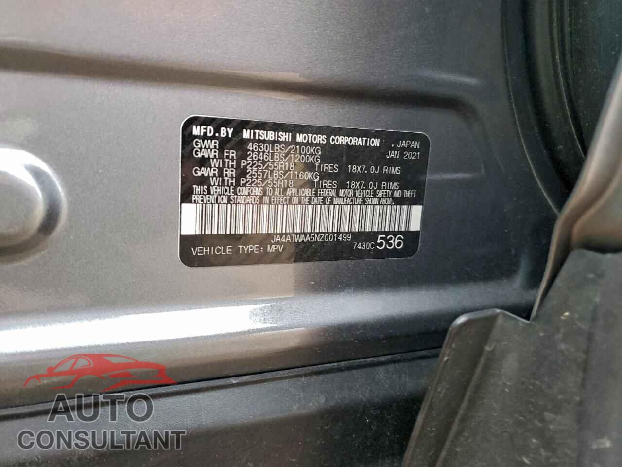 MITSUBISHI ECLIPSE 2022 - JA4ATWAA5NZ001499