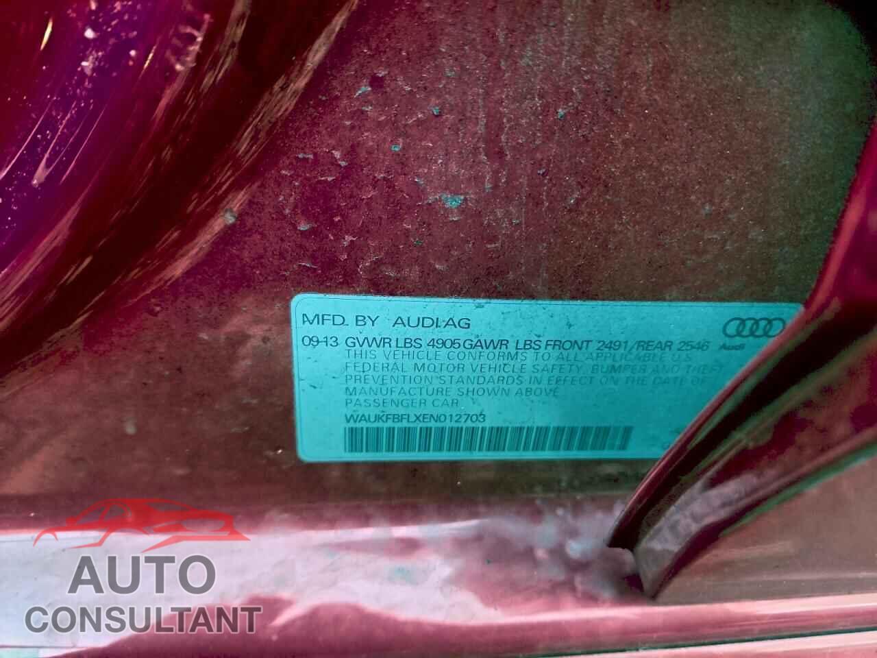 AUDI A4 2014 - WAUKFBFLXEN012703