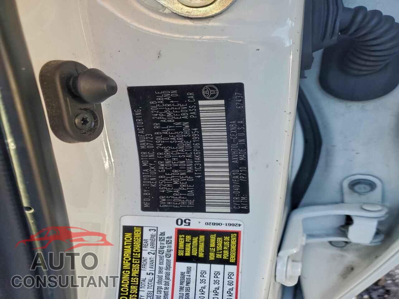 TOYOTA CAMRY 2023 - 4T1C31AK6PU619954