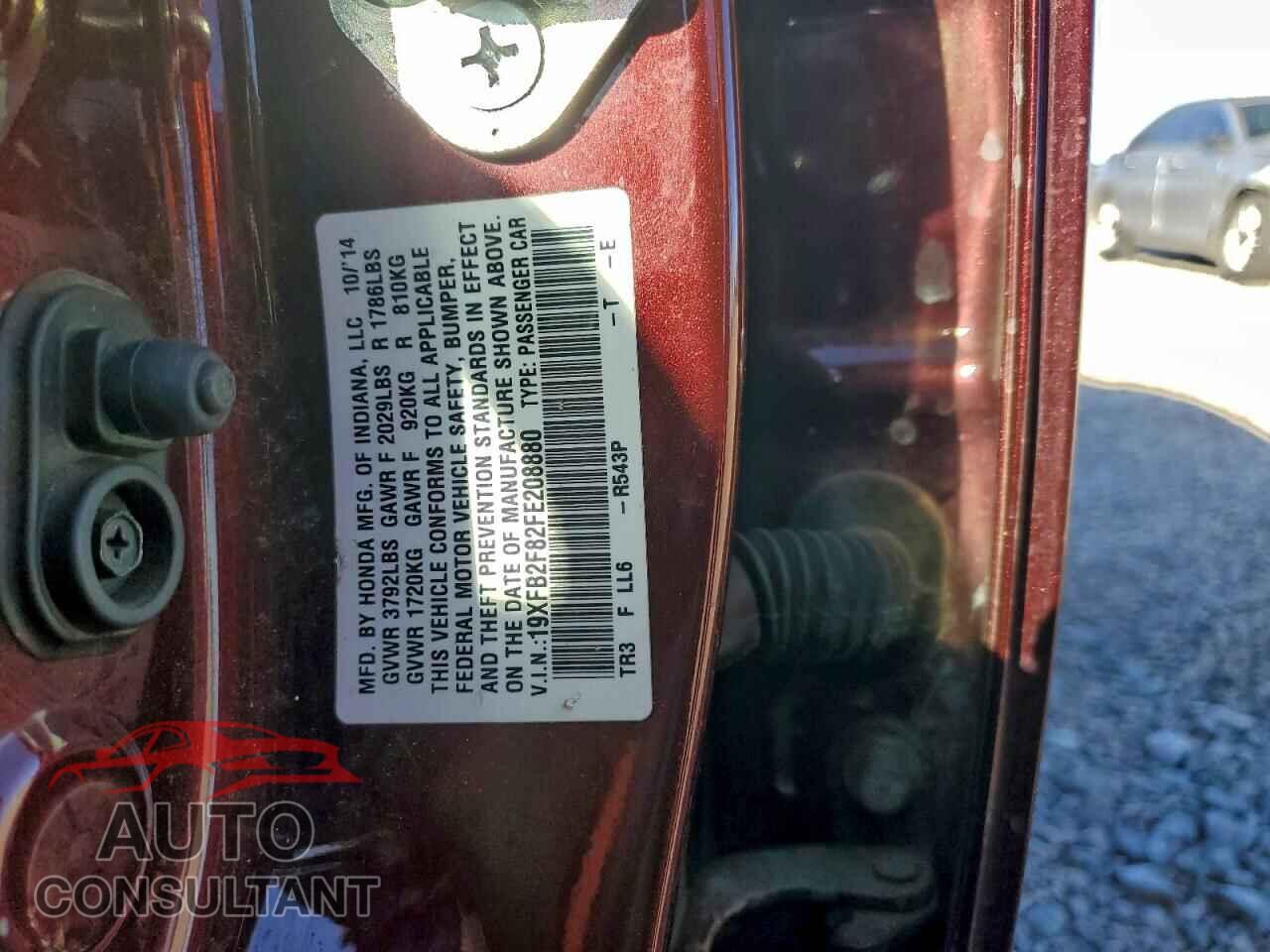 HONDA CIVIC 2015 - 19XFB2F82FE208880