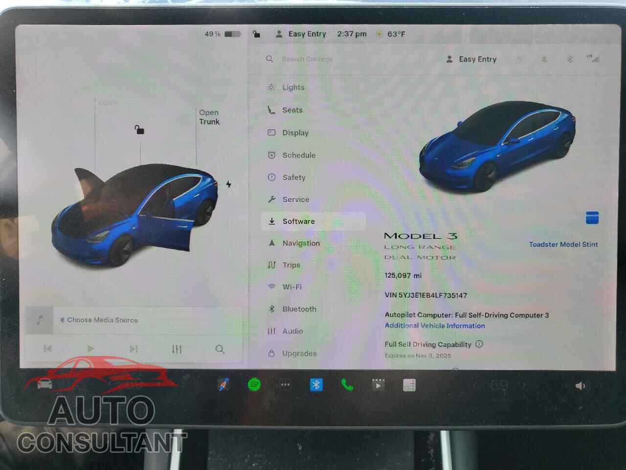 TESLA MODEL 3 2020 - 5YJ3E1EB4LF735147