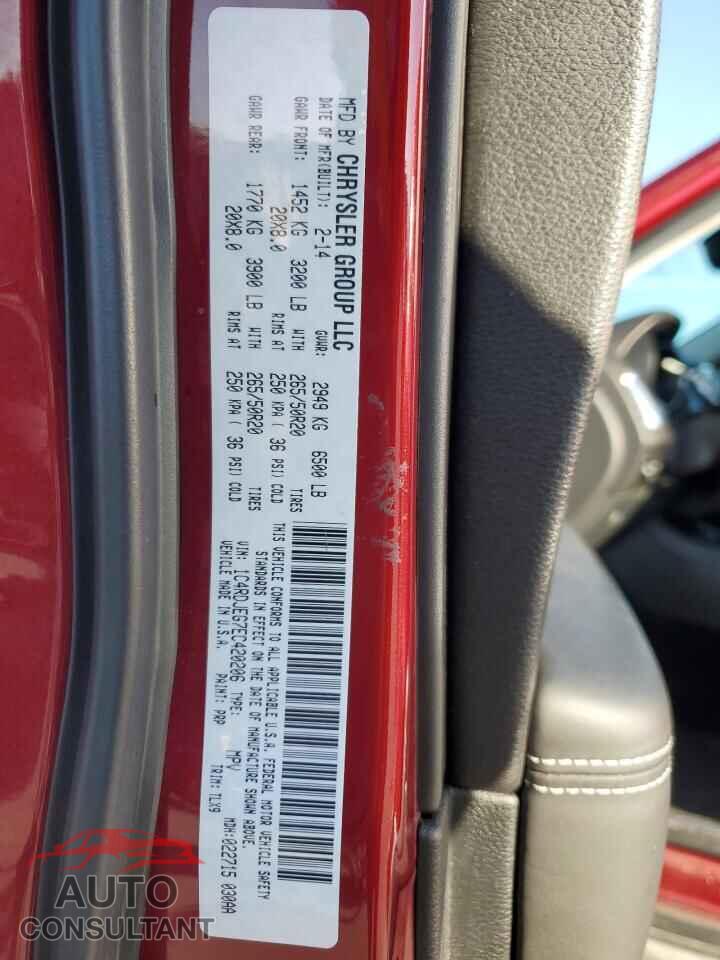 DODGE DURANGO 2014 - 1C4RDJEG7EC420206