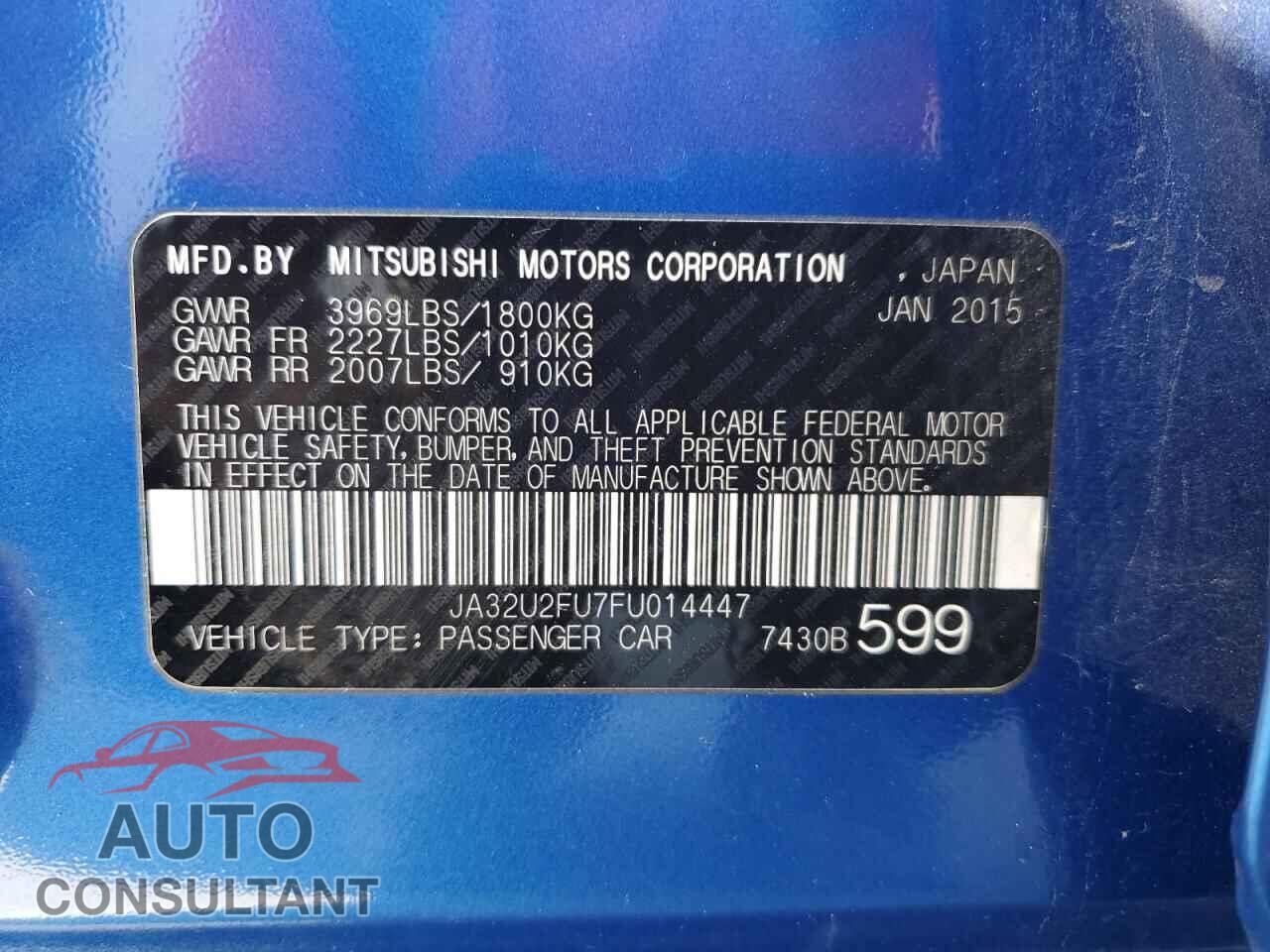 MITSUBISHI LANCER 2015 - JA32U2FU7FU014447