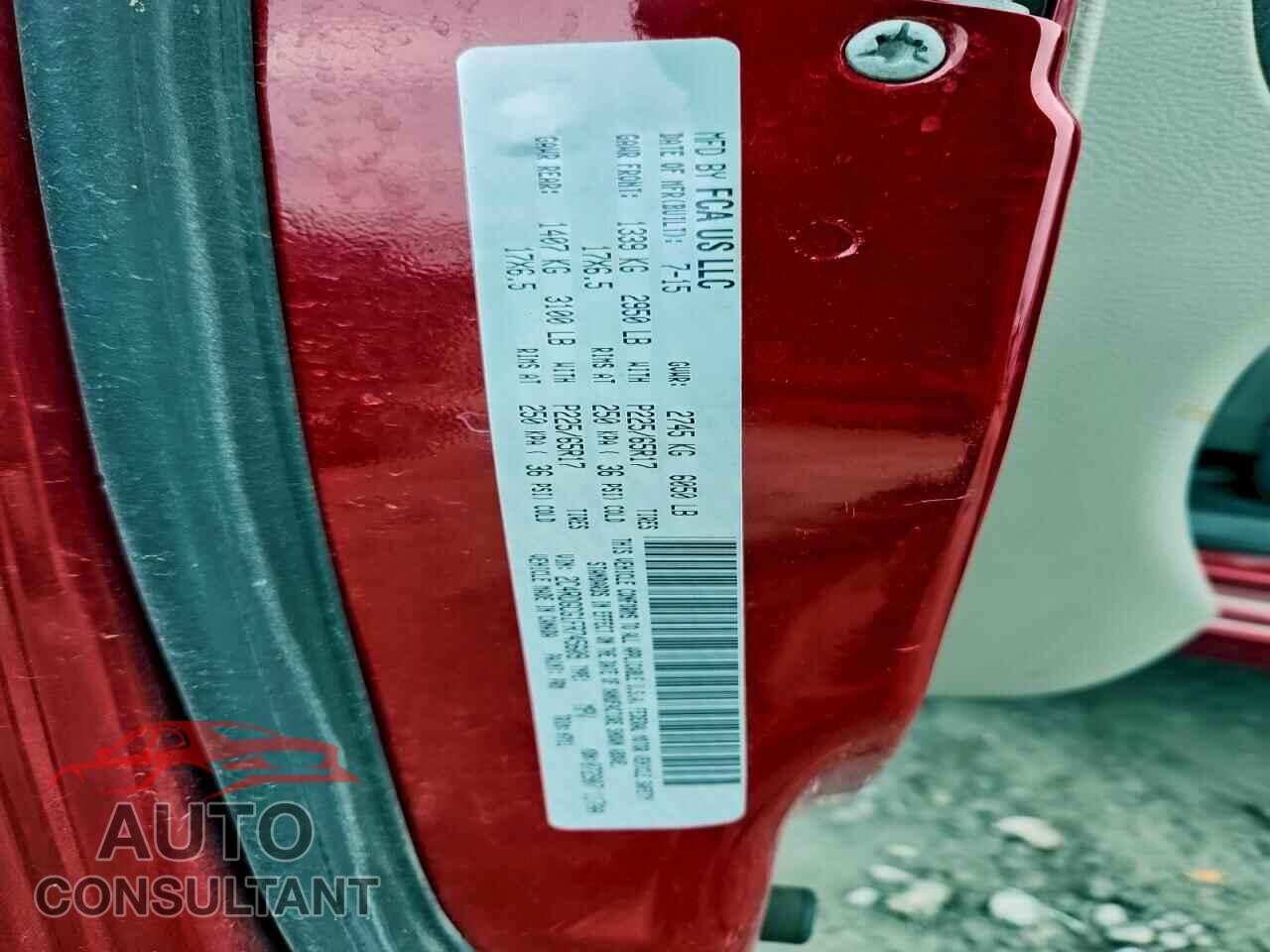 DODGE CARAVAN 2015 - 2C4RDGCG1FR745609