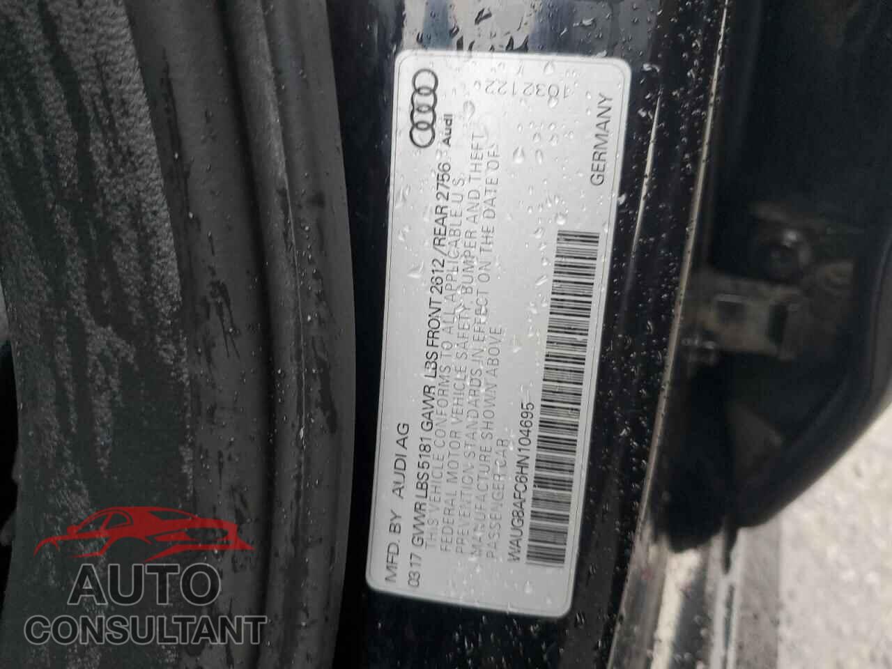 AUDI A6 2017 - WAUG8AFC6HN104695