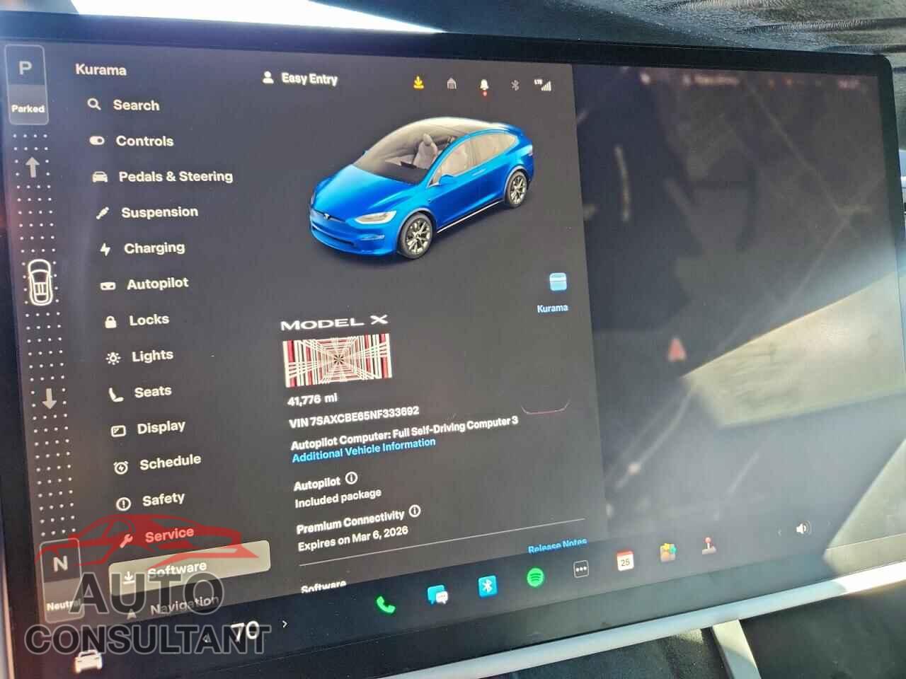 TESLA MODEL X 2022 - 7SAXCBE65NF333692