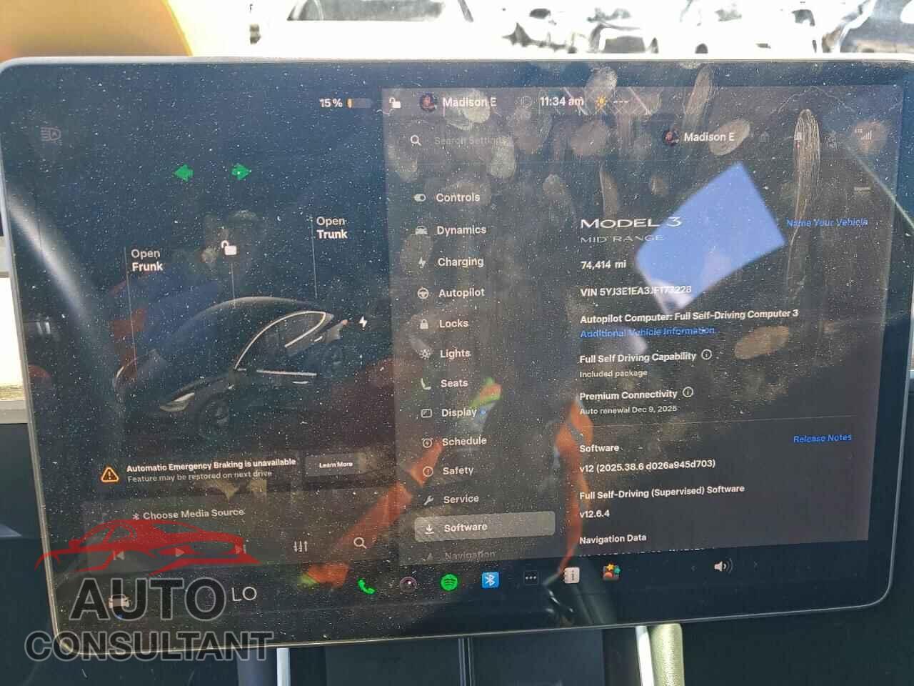 TESLA MODEL 3 2018 - 5YJ3E1EA3JF173228