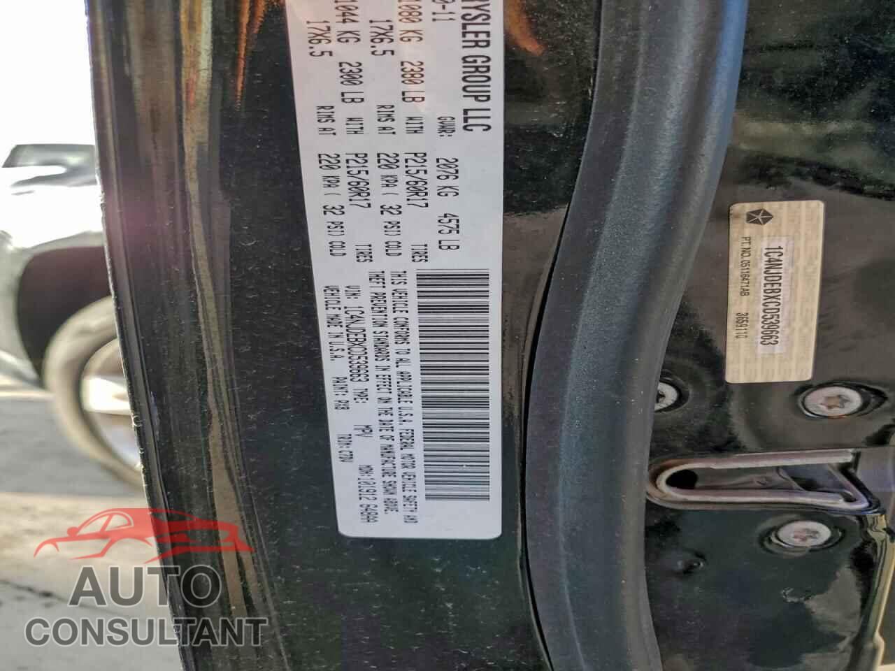 JEEP COMPASS 2012 - 1C4NJDEBXCD539663