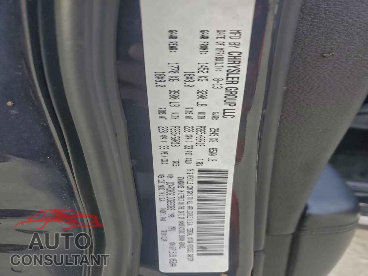 DODGE DURANGO 2013 - 1C4RDHDG1DC693389
