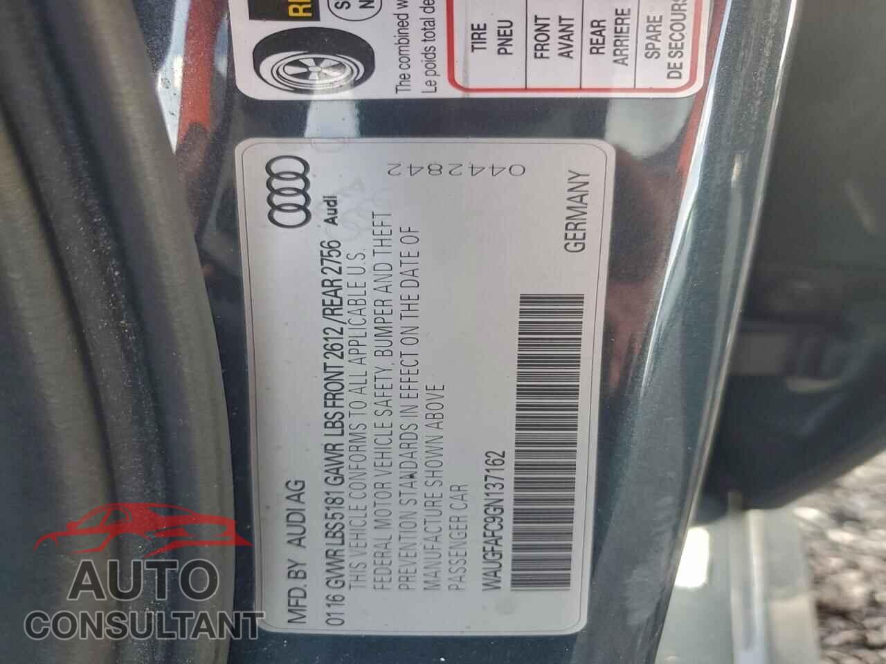 AUDI A6 2016 - WAUGFAFC9GN137162