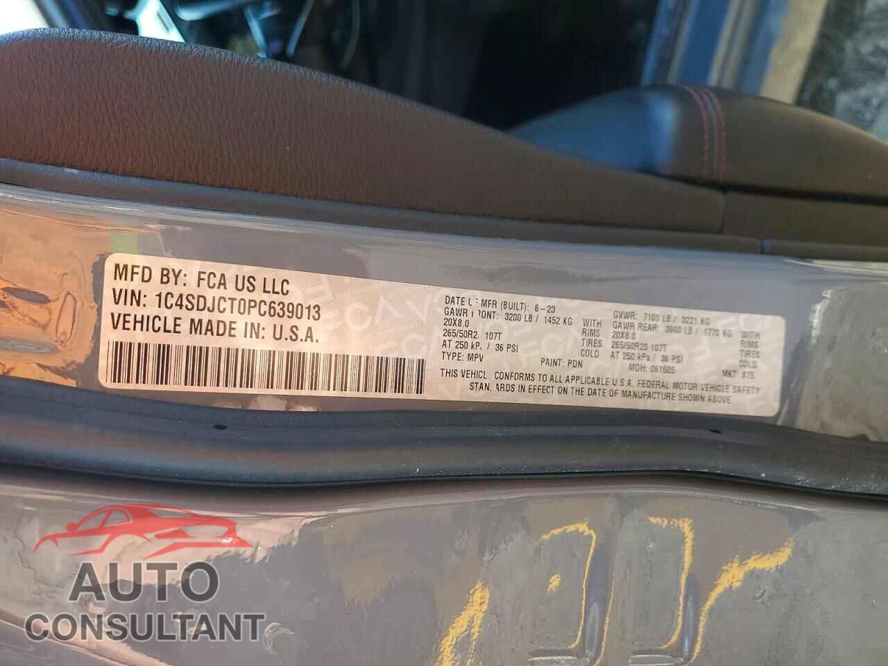 DODGE DURANGO 2023 - 1C4SDJCT0PC639013