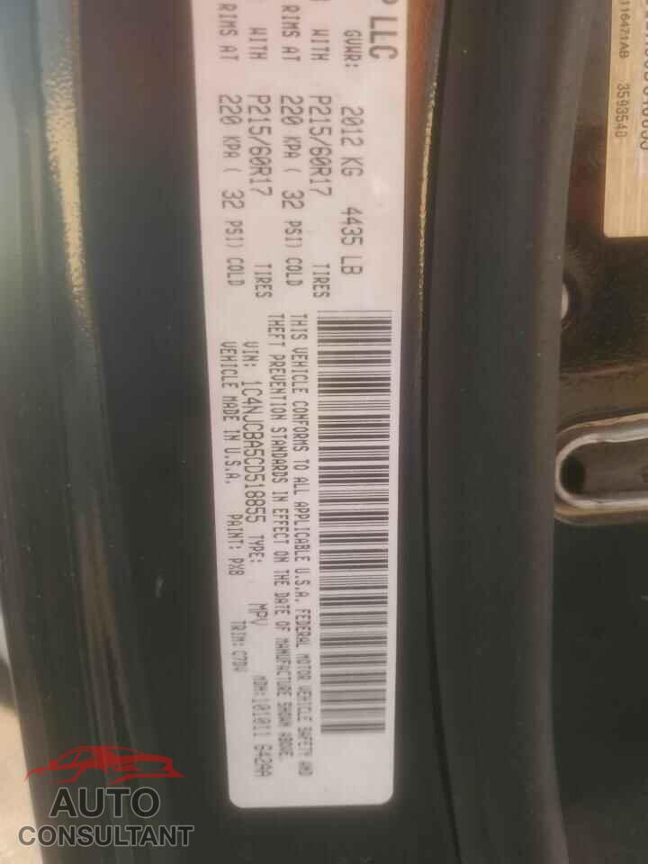 JEEP COMPASS 2012 - 1C4NJCBA5CD518855