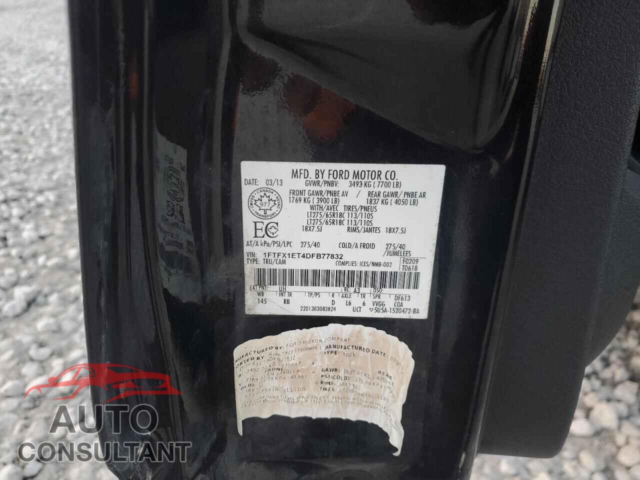 FORD F-150 2013 - 1FTFX1ET4DFB77832
