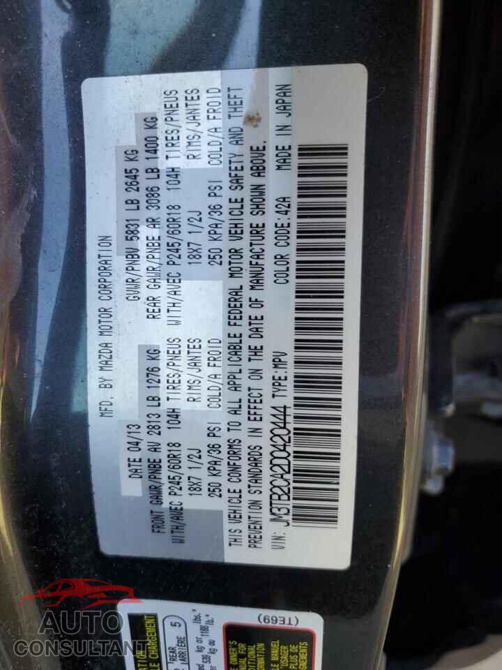 MAZDA CX-9 2013 - JM3TB2CA2D0420444