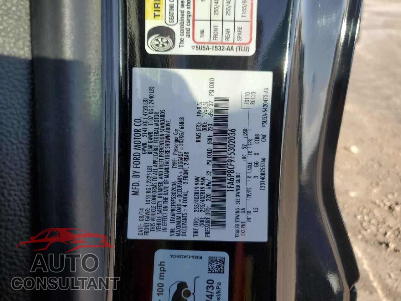 FORD MUSTANG 2015 - 1FA6P8CF9F5302036