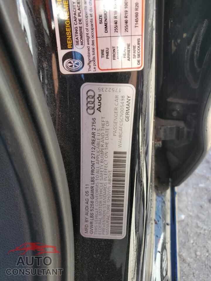 AUDI A6 2012 - WAUBGAFC5CN005498