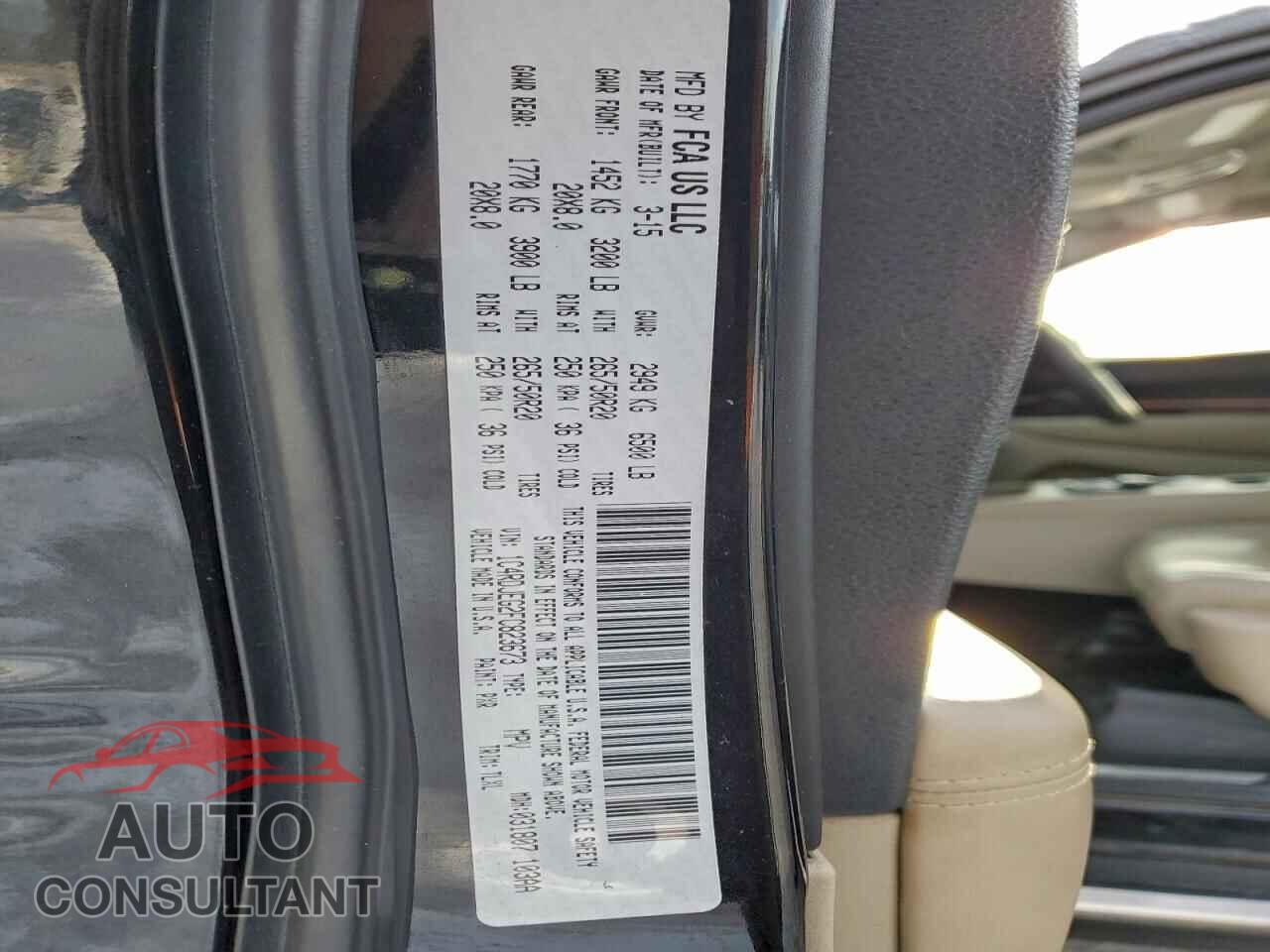 DODGE DURANGO 2015 - 1C4RDJEG2FC823673