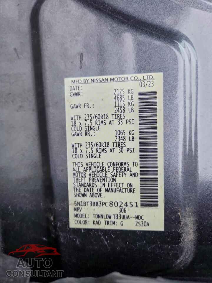 NISSAN ROGUE 2023 - 5N1BT3BB3PC802451