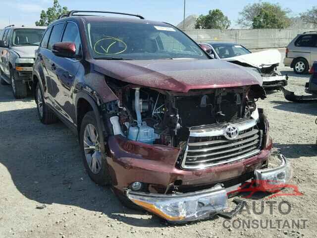 TOYOTA HIGHLANDER 2015 - 5TDZKRFH5FS078332
