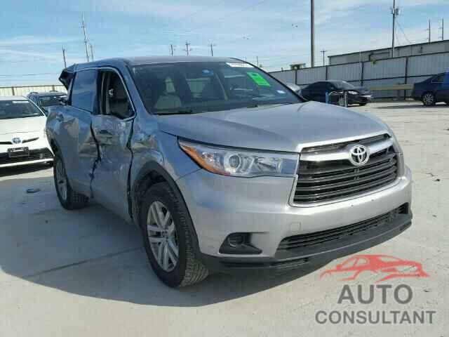 TOYOTA HIGHLANDER 2016 - 5TDZARFH5GS021231