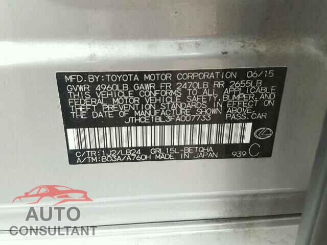 LEXUS GS350 2015 - JTHCE1BL3FA007733