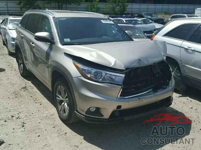 TOYOTA HIGHLANDER 2015 - 5TDJKRFH6FS145131